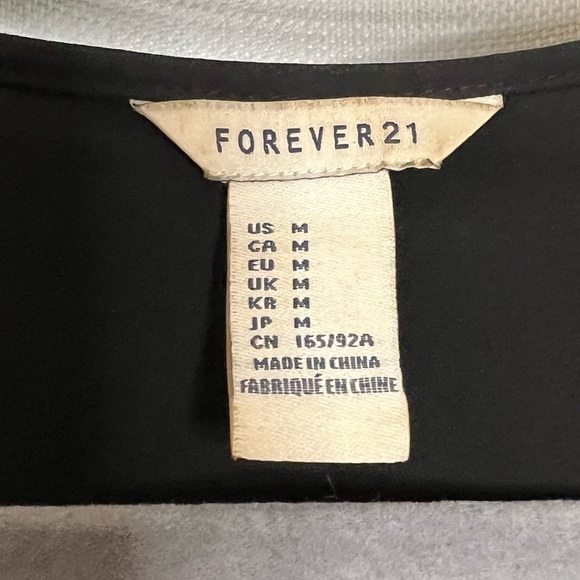 Forever 21 Gold Stud Black Tank Blouse Medium - Picture 3 of 6